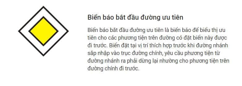 bien bao bat dau duong uu tien biển báo bắt đầu đường ưu tiên