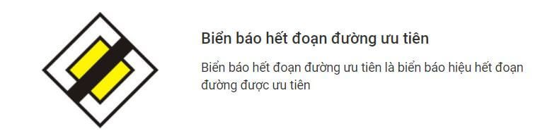 bien bao het doan duong uu tien biển báo hết đoạn đường ưu tiên