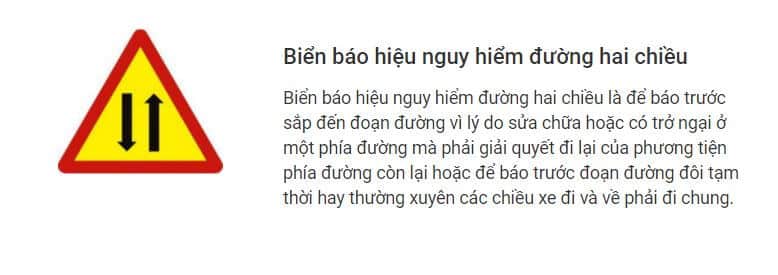 Biển báo nguy hiểm đường 2 chiều W. 204 Biển báo nguy hiểm đường 2 chiều W. 204