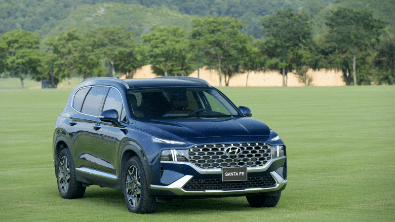 Hyundai SantaFe màu xanh Hyundai SantaFe màu xanh