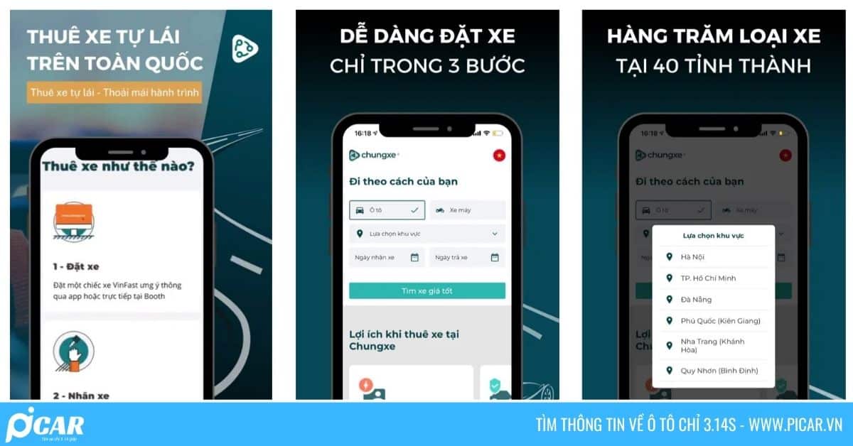 App thuê xe tự lái chung xe App thuê xe tự lái chung xe